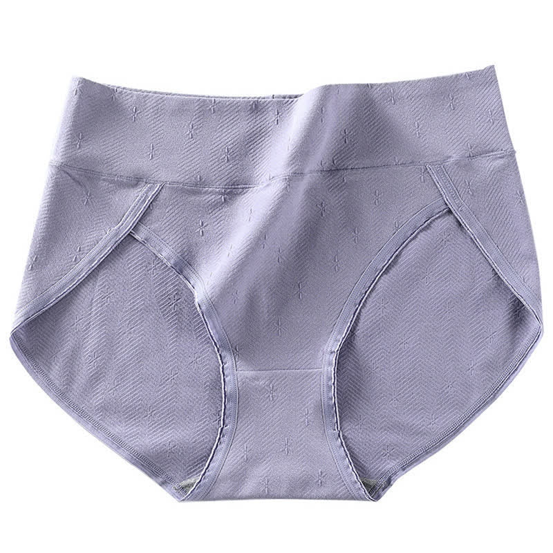 High-Waisted Antibacterial Panty(6 Pairs) - Purple - 4XL - image 9