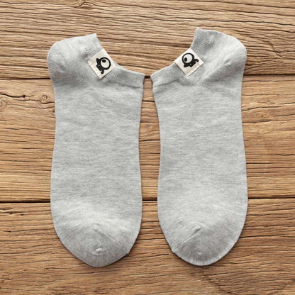 Funny Pattern Cotton Socks(3 Pairs) - 42-48 - Grey - image 9