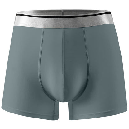 Plus Size Ice Silk Ultra-Thin Briefs(1 Pack) - Grey - 12XL - image 3