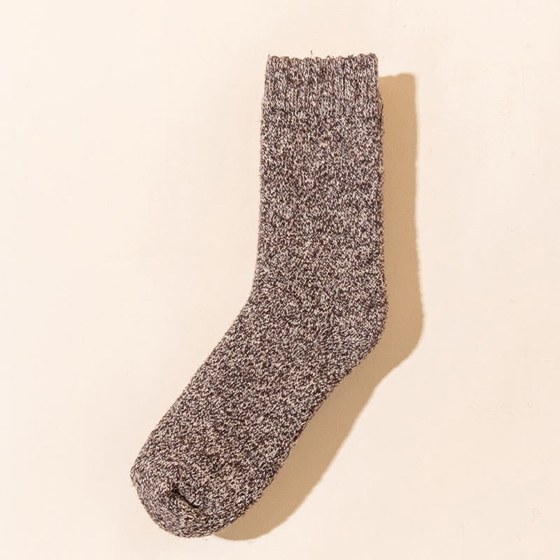 Thickened Thermal Quarter Socks(5 Pairs) - Coffee - EU40-47(US7-13) - image 4