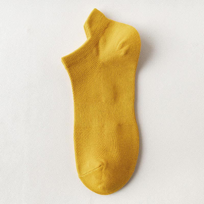Lift Ear Breathable Ankle Socks(5 Pairs) - Yellow - EU44-50(US10-15) - image 16