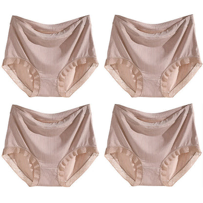 High-Waisted Seamless Panty(4 Pairs) - Khaki - 4XL - image 14