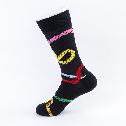 Abstract Pattern Crew Socks(5 Pairs) - image 3