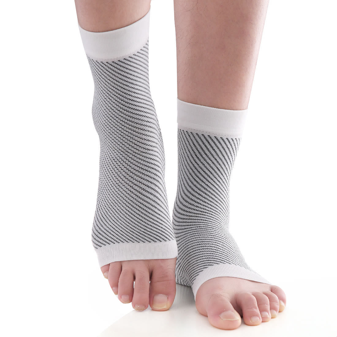 Solid Stripes Arch Support Ankle Brace - White - XL - image 0