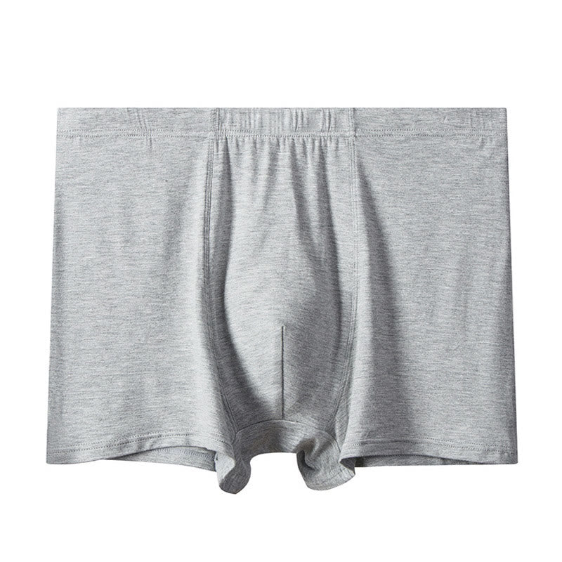 Plus Size High-Waisted Modal Boxer Briefs(1 Pair) - Light Gray - 13XL - image 7