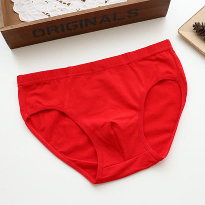 Plus Size Solid Cotton Strentch Hip Briefs(2 Packs) - Red - 6XL - image 9