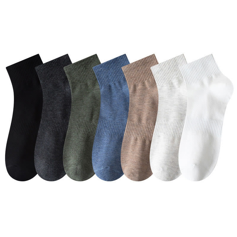 Breathable Soft Cotton Quarter Socks(7 Pairs) - image 5