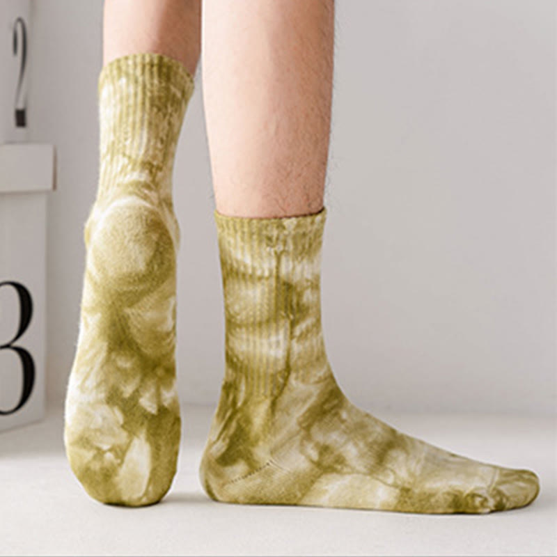 Tie-dye Colorful Quarter Socks(4 Pairs) - image 3