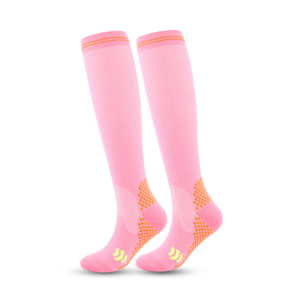 Sport Knee High Compression Socks(3 Pairs) - Pink - 2XL - image 5