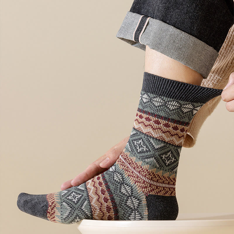 Retro Breathable Quarter Socks(3 Pairs) - image 8