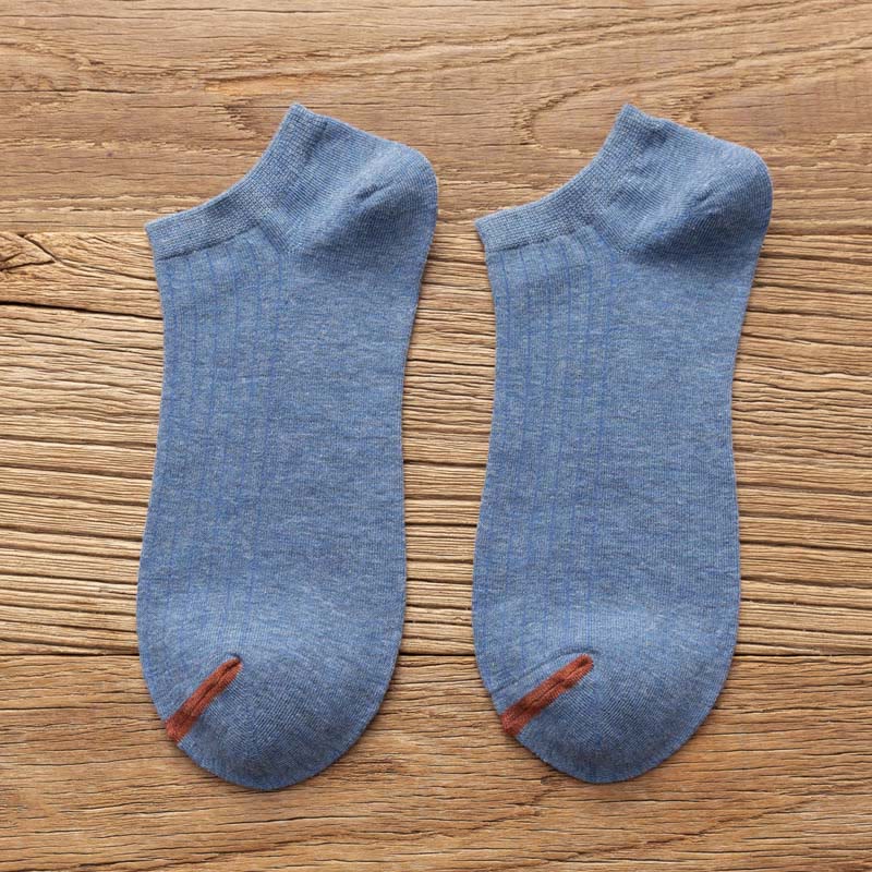 Striped Loose Cotton Socks(3 Pairs) - 43-48 - Blue - image 15