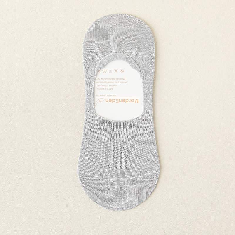 Mesh Breathable No Show Socks(5 Pairs) - Light Gray - EU39-46(US5-12) - image 20