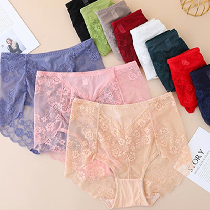 High-Waisted Floral Panty(5 Pairs) - image 9