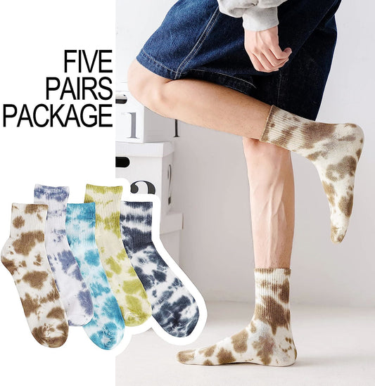 Tie-dye Quarter Socks(5 Pairs) - image 0