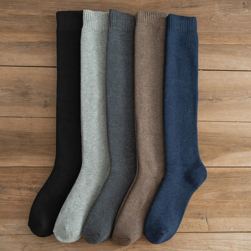 Thickened Thermal Knee High Socks(5 Pairs) - Multicolor - EU39-45(US6-11) - image 11