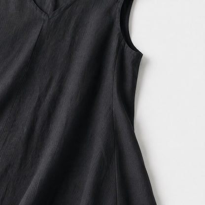 V-Neck Cotton Linen Maxi Dress - image 5