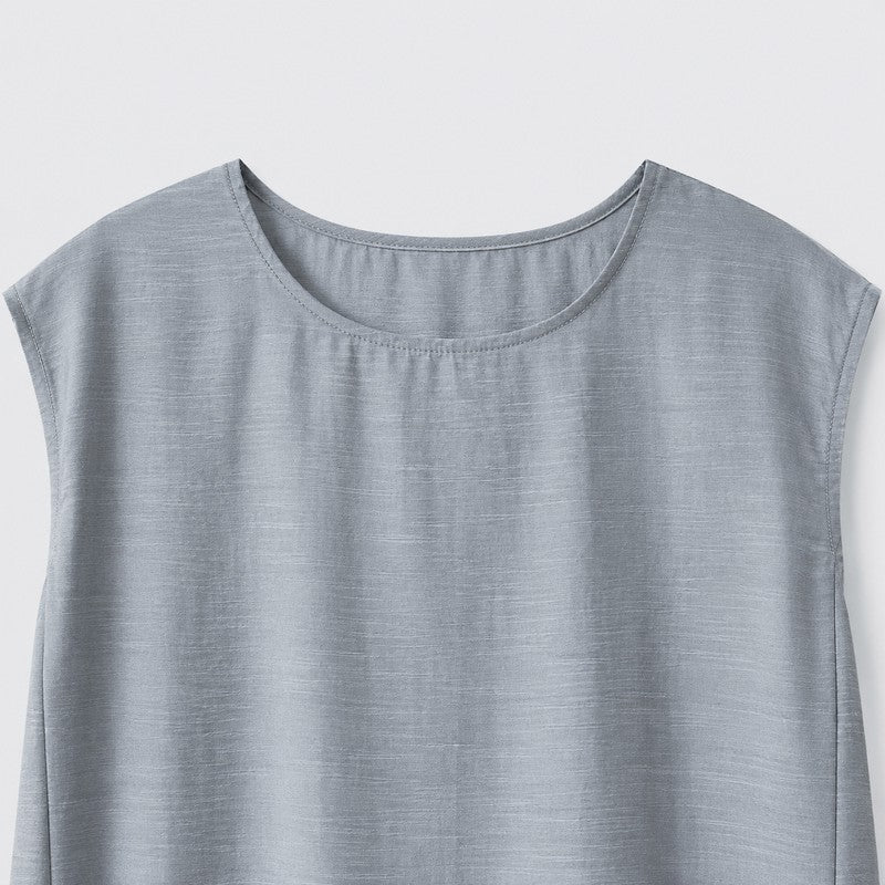 Textured Cotton Blend Midi Dress - image 5