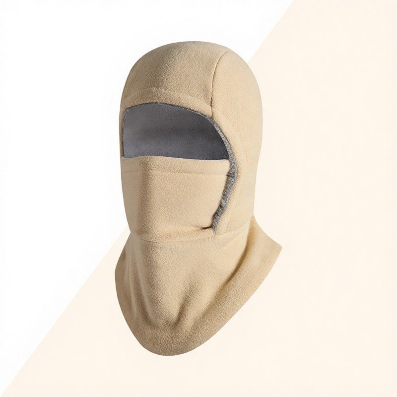 Fleece Lined Thermal Hooded Scarf - Khaki - One Size - image 10