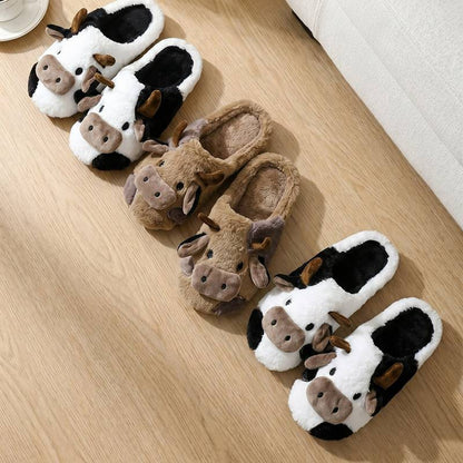 Cozy Cow Plush House Slippers - image 7