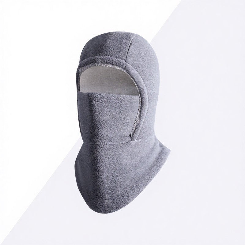 Fleece Lined Thermal Hooded Scarf - Light Gray - One Size - image 7