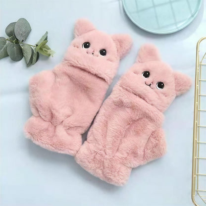 Cozy Cartoon Flip Top Gloves - image 3