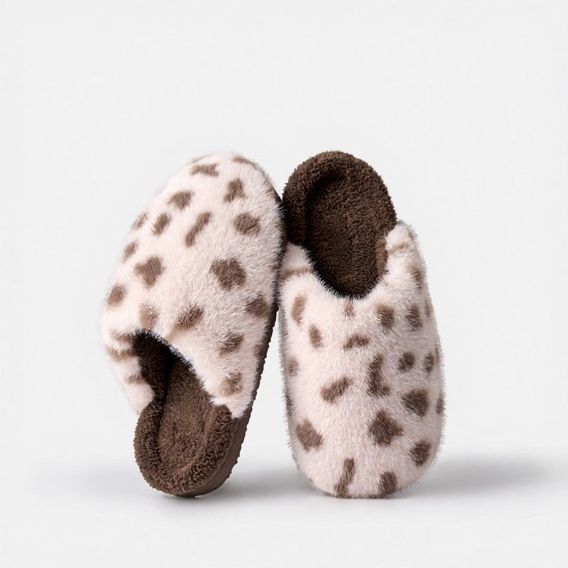 Cow Print Plush Lined Cozy Warm House Slippers - Pink - EU44-45(US9-10) - image 10