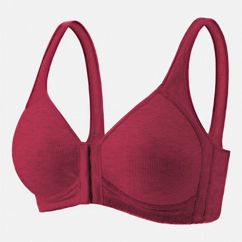Everyday Support Front Closure Wireless Bra - Red - 2XL - image 10
