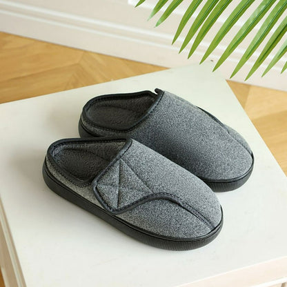 Adjustable Foot Opening Diabetic Slippers - Grey - EU47-48(US11) - image 7