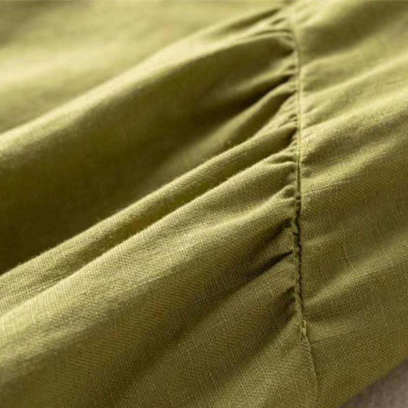 Cotton Linen Pocket Midi Dress - image 3