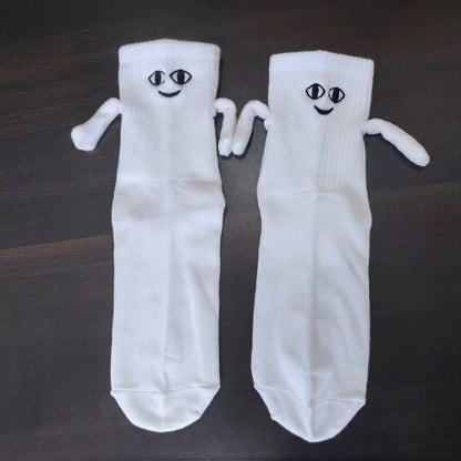Smile Magnetic Hand Holding Quarter Socks (2 Pairs) - White - EU36-42(US3-8.5) - image 3