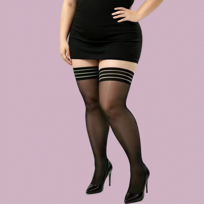 Sheer Thigh High Stockings(2 Pairs) - image 3