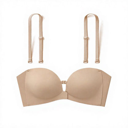 Invisible Convertible Wireless Bra - Nude - XL - image 3