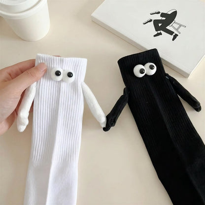 Playful 3D Eye Magnetic Hand Holding Quarter Socks(2 Pairs) - image 2