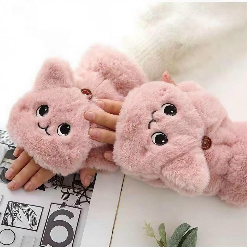 Cozy Cartoon Flip Top Gloves - image 6