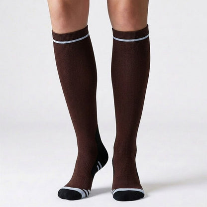 Contrast Stripe Compression Socks(3 Pairs) - image 1