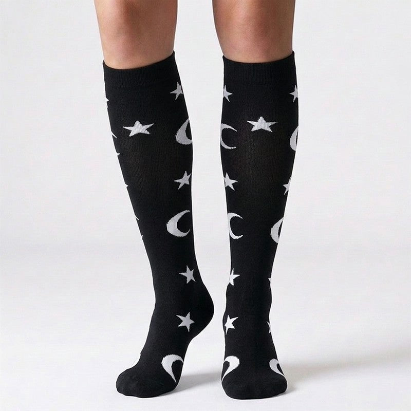 Star Moon Flower Compression Socks(3 Pairs) - image 3