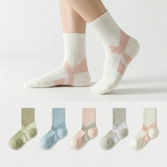 Breathable Arch Support Quarter Compression Socks(5 Pairs) - image 0