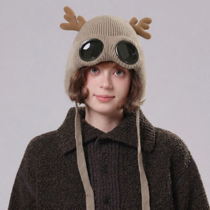Antler Goggle Aviator Beanie - image 2