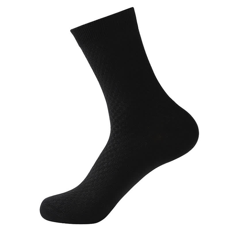 Bamboo Fiber Quarter Socks(5 Pairs) - Black - EU41-48(US7.5-13) - image 10