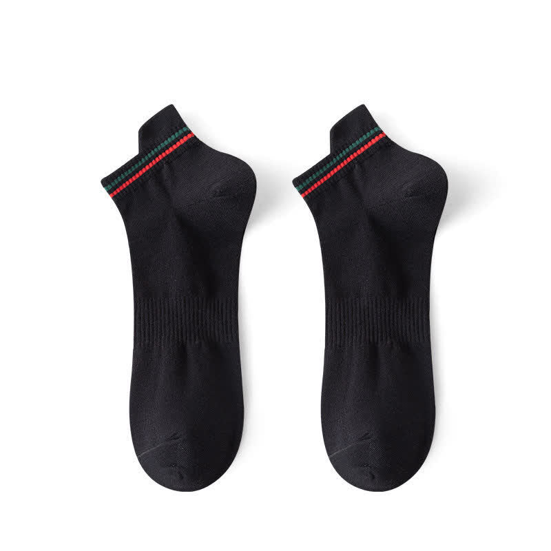 Stripe Anti-sweat Sport Ankle Socks(5 Pairs) - Black - EU43-48(US9-13) - image 10