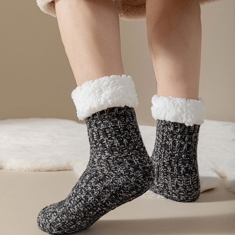 Plus Size Fleece Comfy Thick Slipper Socks(2 Pairs) - image 9