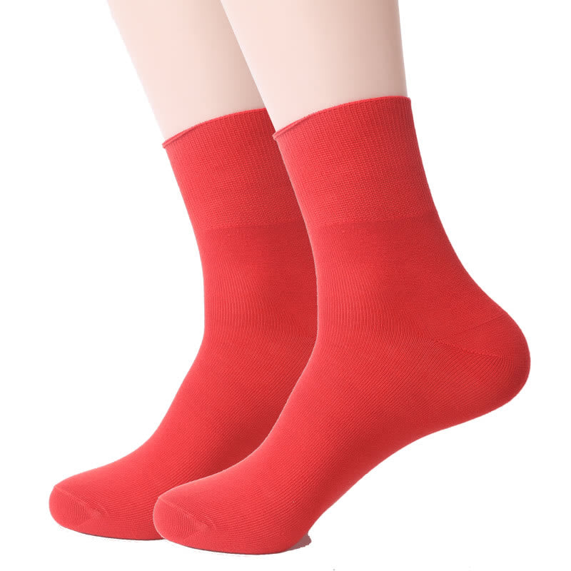 Non Binding Quarter Socks Bundle - 45-50 - Red - 5 Pairs - image 13
