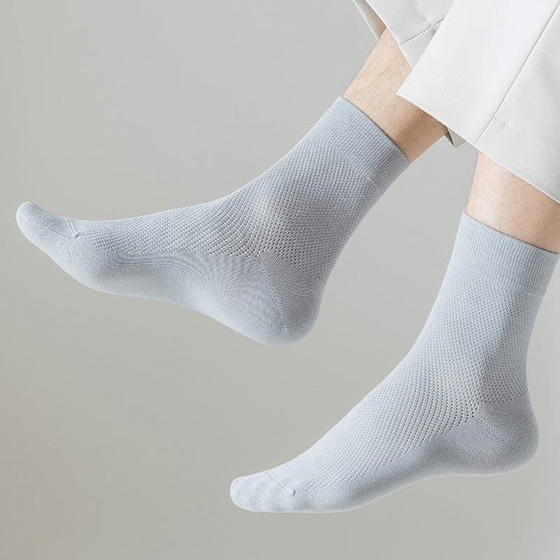 Multicolor Mesh Quarter Socks(5 Pairs) - image 8