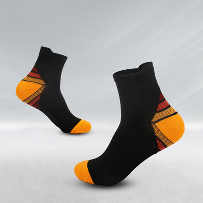 Elastic Sports Ankle Compression Socks(7 Pairs) - Orange - L/XL - image 9