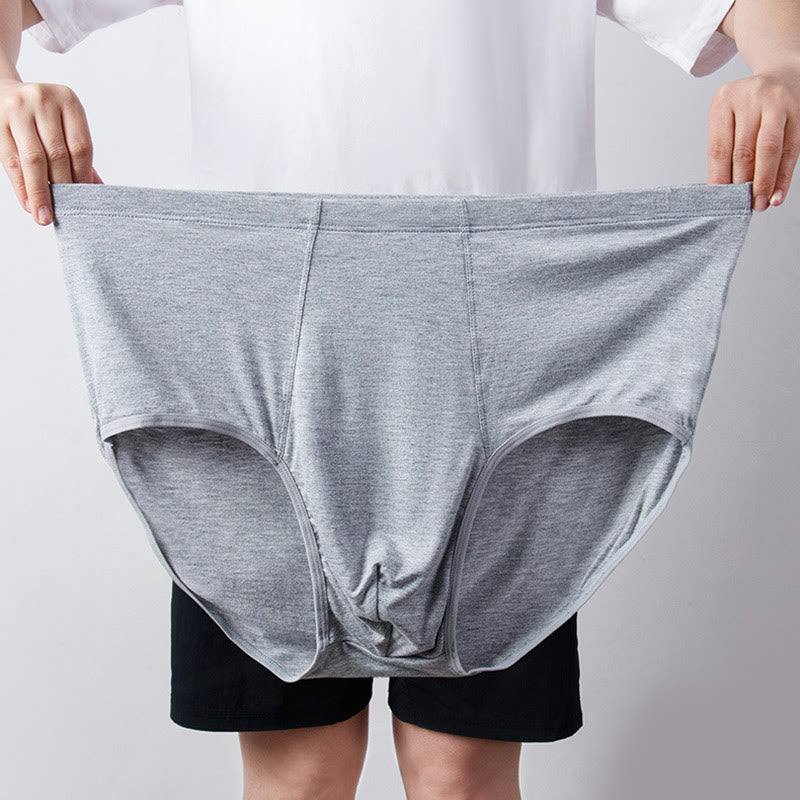 Plus Size High-Waisted Hip Briefs(1 Pair) - Light Gray - 8XL - image 10