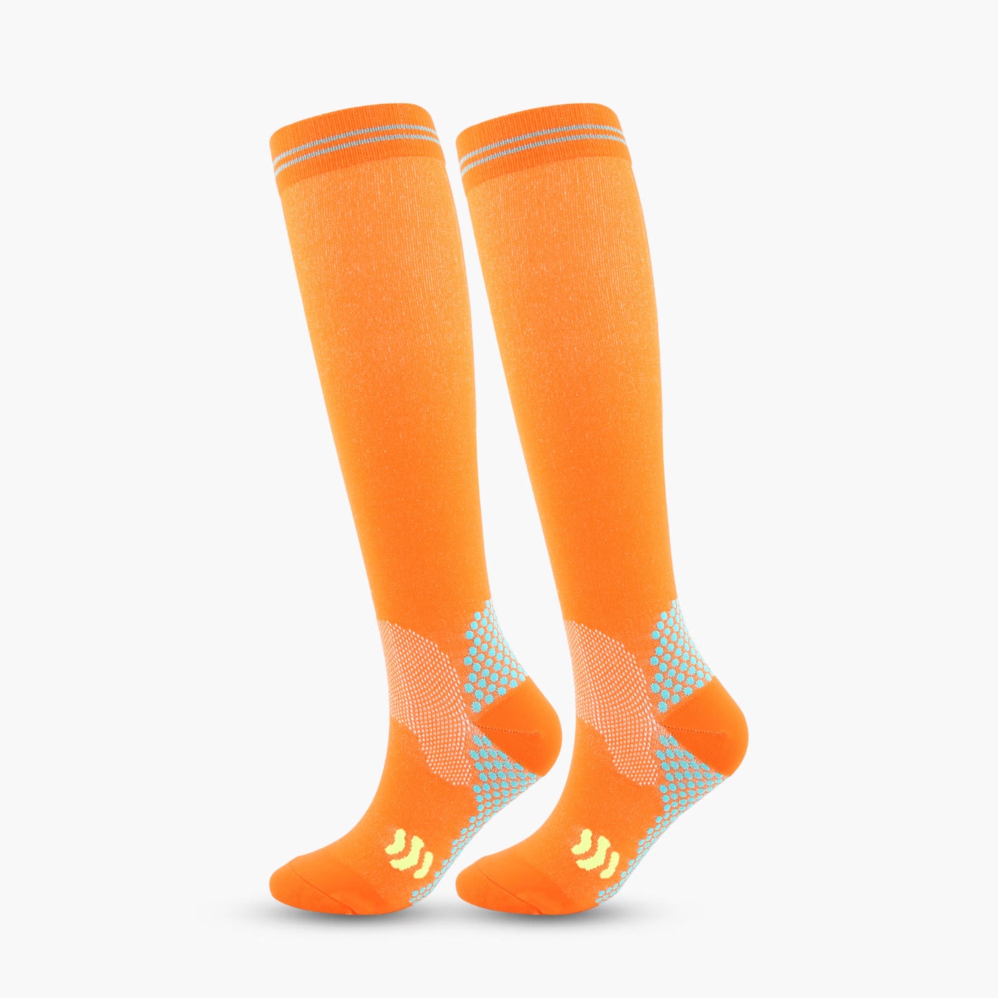 Sport Knee High Compression Socks(3 Pairs) - Orange - 2XL - image 15