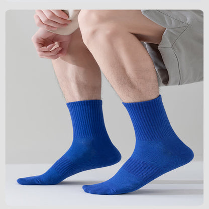 Solid Breathable Quarter Socks(4 Pairs) - image 6