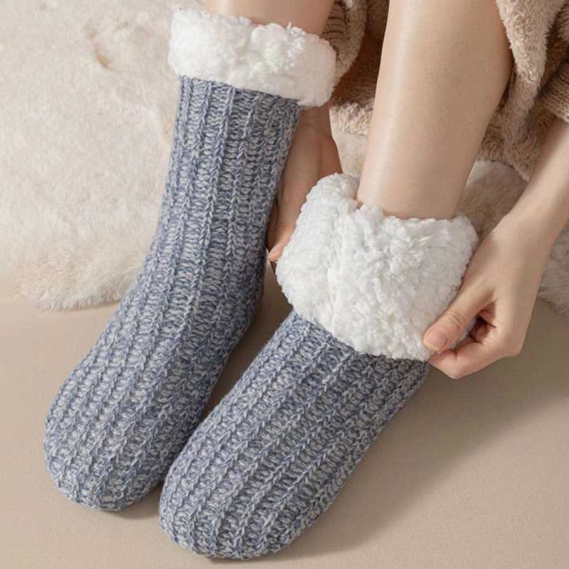 Plus Size Fleece Comfy Thick Slipper Socks(2 Pairs) - image 8