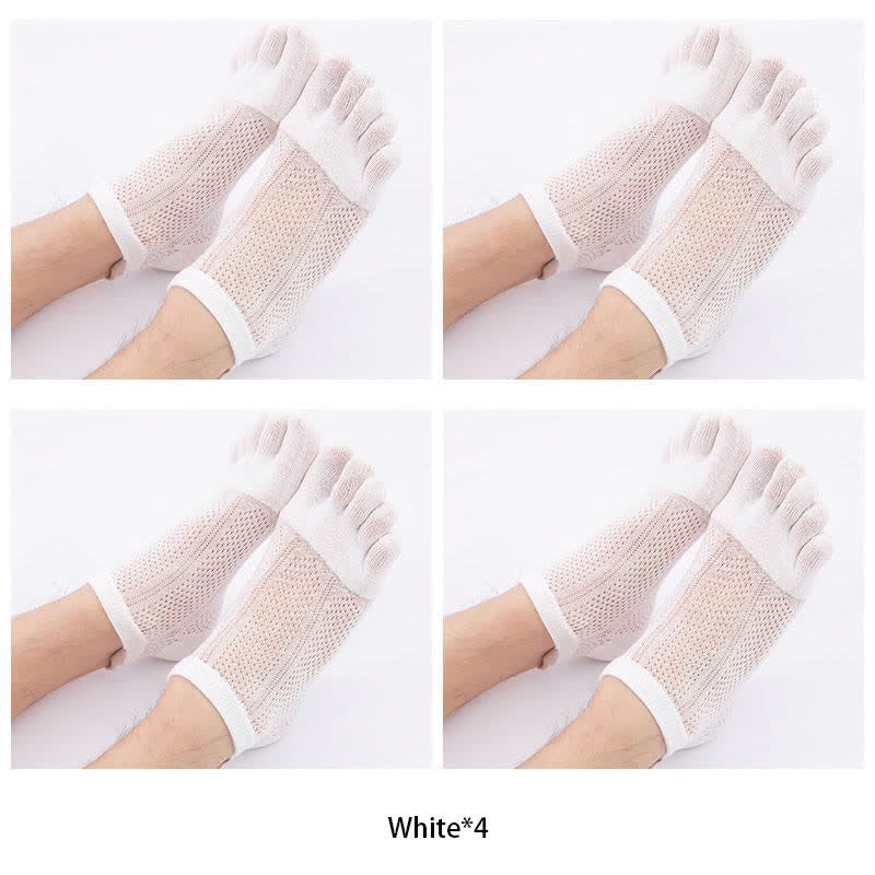 Five Toes Cotton Alignment Socks(4 Pairs) - White - EU38-45(US5-11) - image 11