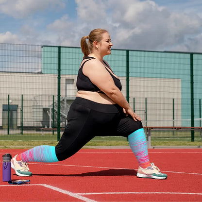 Plus Size Bright Stripe Compression Socks 2XL-7XL(3 Pairs) - image 4